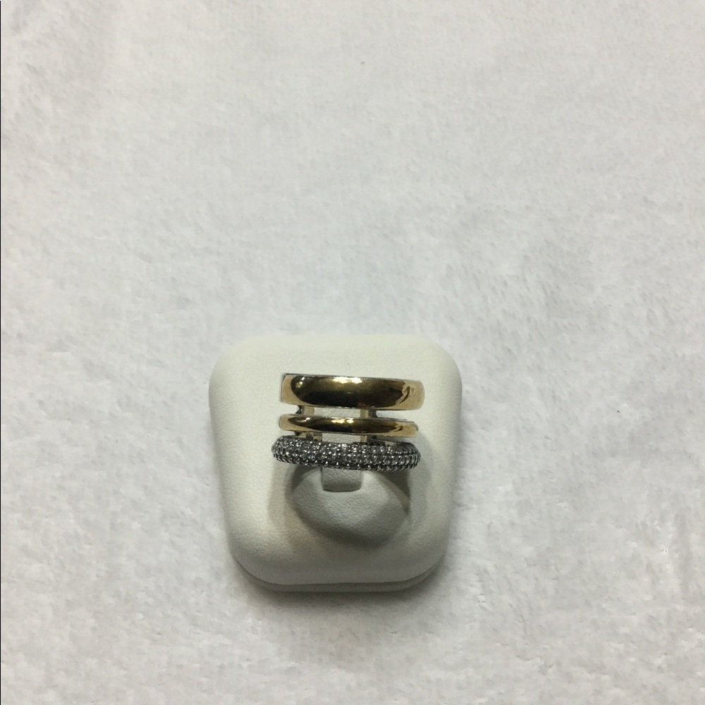 NEW 925 Sterling Silver and 10k gold ring.